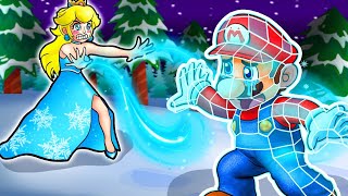 Peach Turns Into Ice Queen! Peach's Secret Weapon  Sad Story  Super Mario Bros Animation