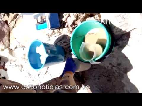 Recolectan muestras del río Achocalla por deslizamiento del relleno sanitario