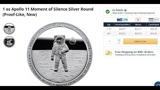 Apollo 11 Proof-Like Silver Rounds Back in Stock