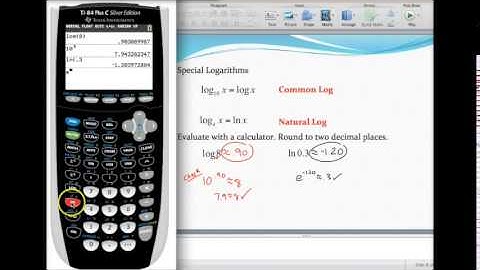 Evaluating common log and natural log using a calculator (with application)