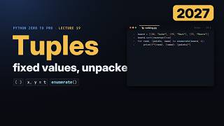 Python Tuples and Unpacking: Fixed Values, Swaps and enumerate() (2027)