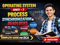 Operating System Unit 7 | Process Synchronization &amp; Deadlocks Explained | BCA OS Deadlock Concepts