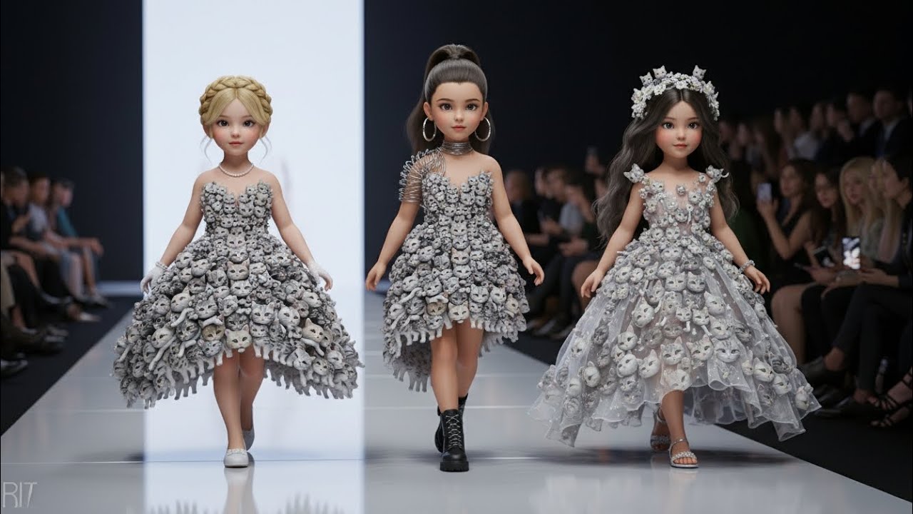 👗 Kids Fashion Show 💕 | AI Ramp Walk | Stage Performance 
