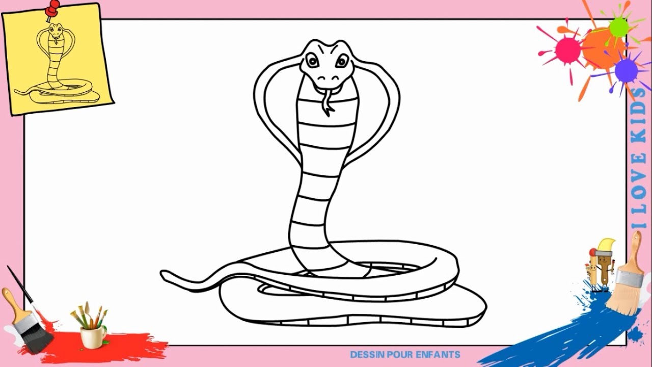 Comment dessiner un serpent FACILEMENT etape par etape - YouTube