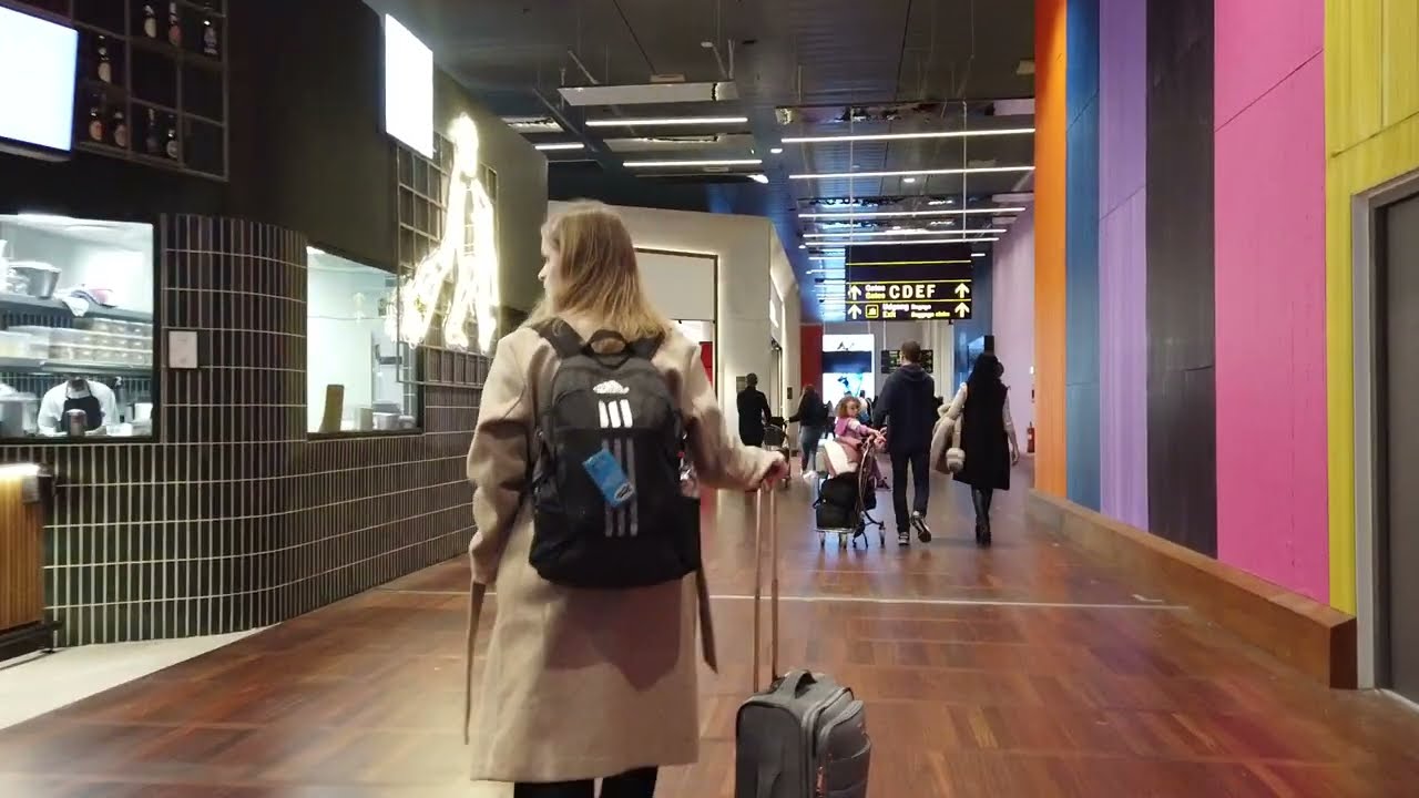 Copenhagen Airport Transit Walk - CPH Departure - Transit   - Denmark