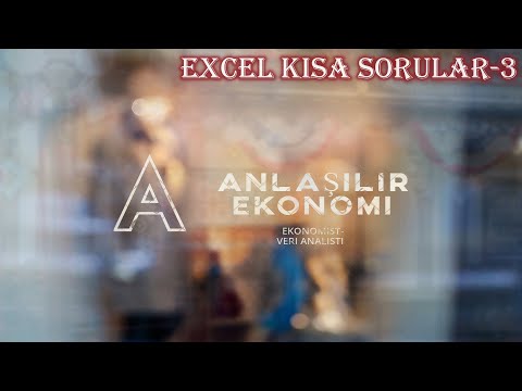 Anlaşılır Ekonomi Excel Kısa Sorular (İcra Tablosu Örnek)