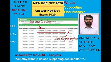 Challenge Answer Key of UGC-NET NOV 2020 #Supporting_Document