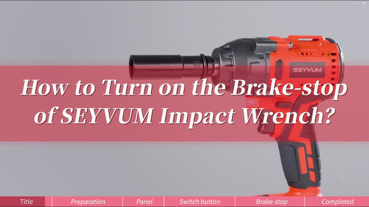 How to Turn on the Brake stop of SEYVUM Impact Wrench YouTube