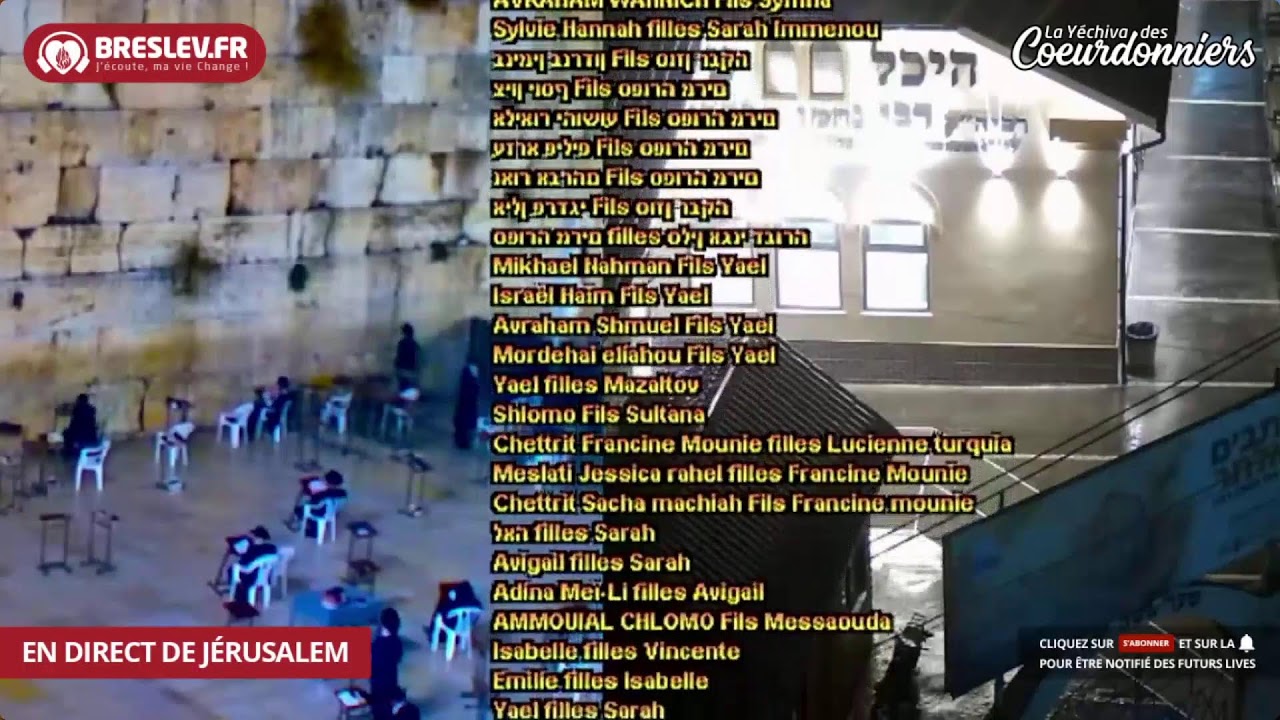 LIVE Tikoun Haclali - 16 HECHVAN - Breslev - Ouman -