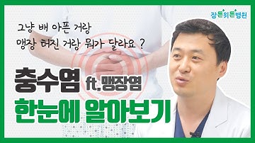 맹장 안 터져봤으면 빨리 보세요! 충수염 완벽 정리!