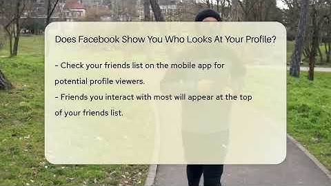 Does Facebook Show You Who Looks At Your Profile? - Everyday-Networking