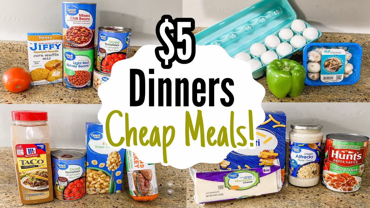 $5 DINNERS | FIVE Quick & EASY Tasty Cheap Meals! | Julia Pacheco