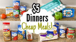 $5 DINNERS | FIVE Quick \& EASY Tasty Cheap Meals! | Julia Pacheco