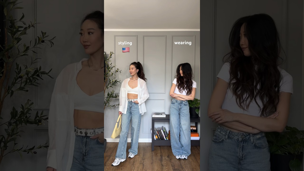 How to style a baggy jeans🩵