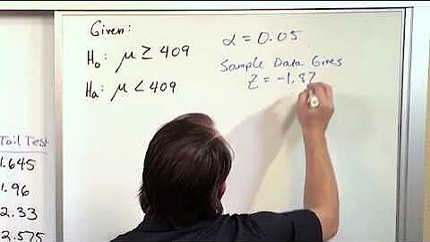 Lesson 3 - Hypothesis Testing For Means & Large Samples, Part 3