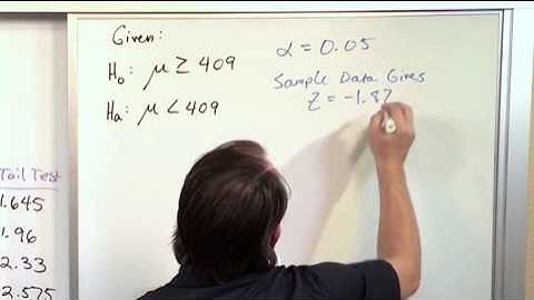 Lesson 3 - Hypothesis Testing For Means & Large Samples, Part 3