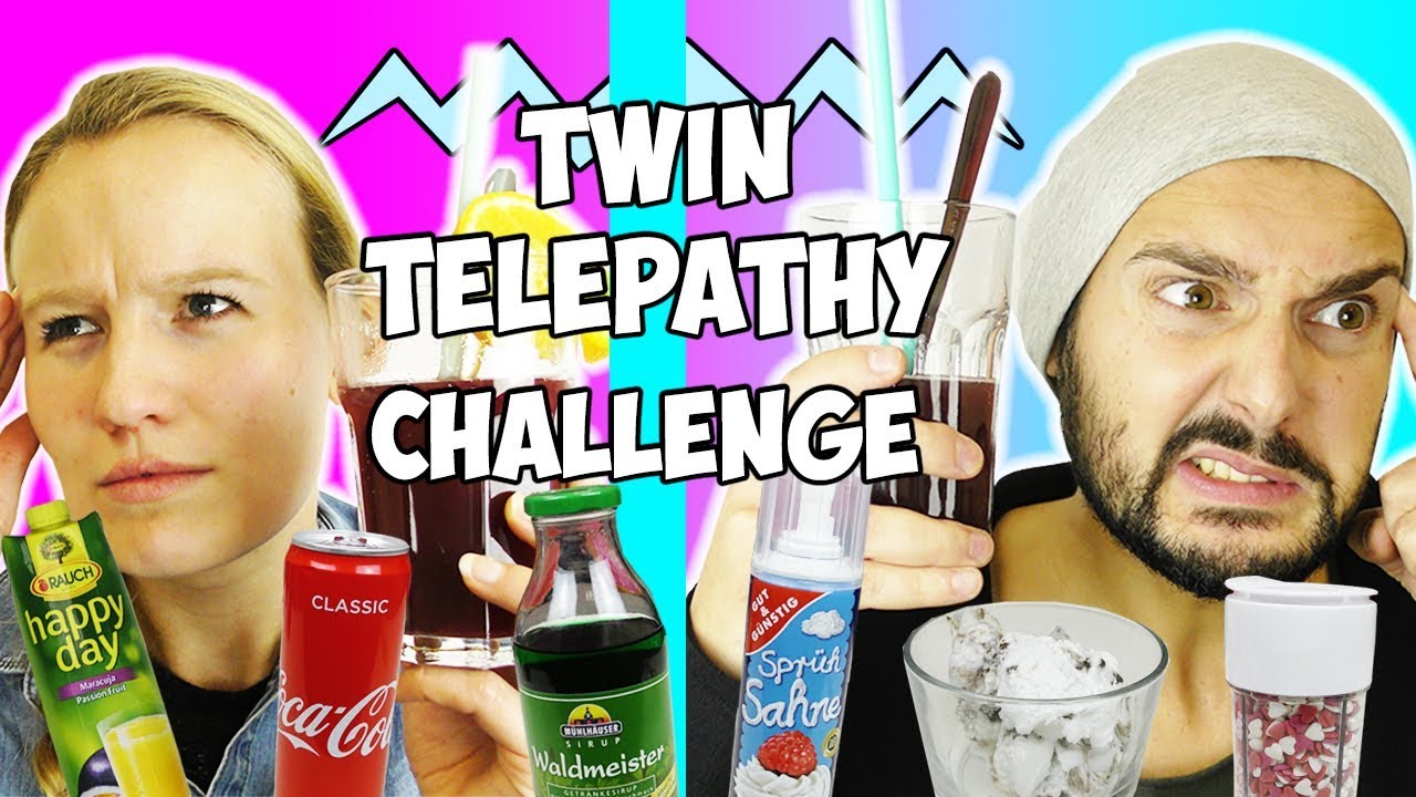 TWIN TELEPATHY CHALLENGE Bestes Getränk der WELT | Milchshake Saft ZWILLINGE? Cola & Milch mischen?
