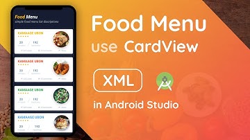 Food Menu Design to XML use CardView in Android Studio | Android Tutorial App UI | Speed Code