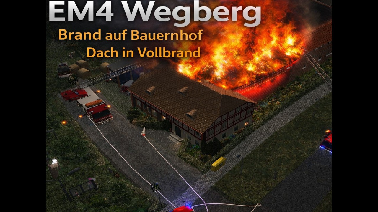 EM4 Wegberg Brand auf Bauernhof Dach in Vollbrand ? #emergency #emergency4 #modifikation