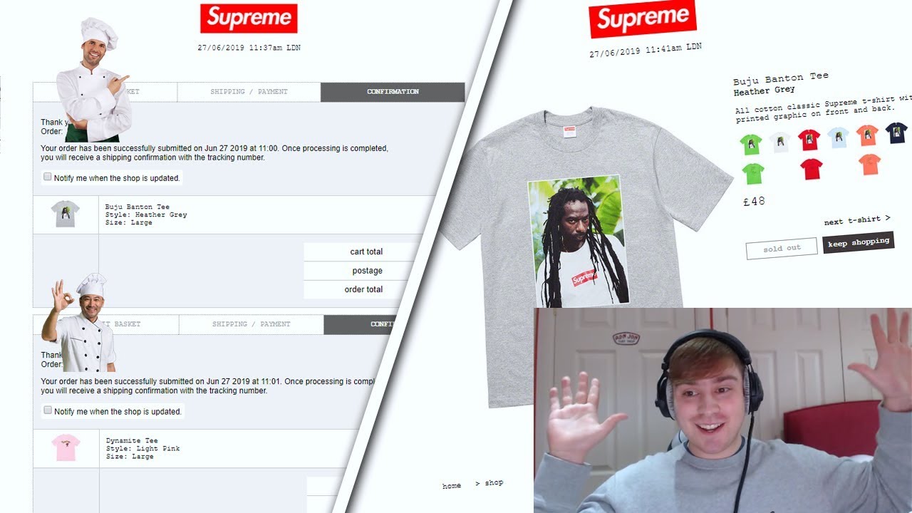 Supreme SS19 Week 18 Live Cop - Summer Tees Week (Manual Checkout)
