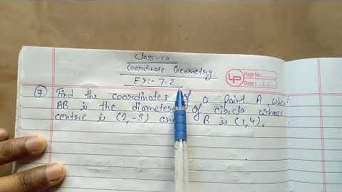 Find the coordinates of a point A, Where AB is the diameter of circle whose center is (2,-3) and