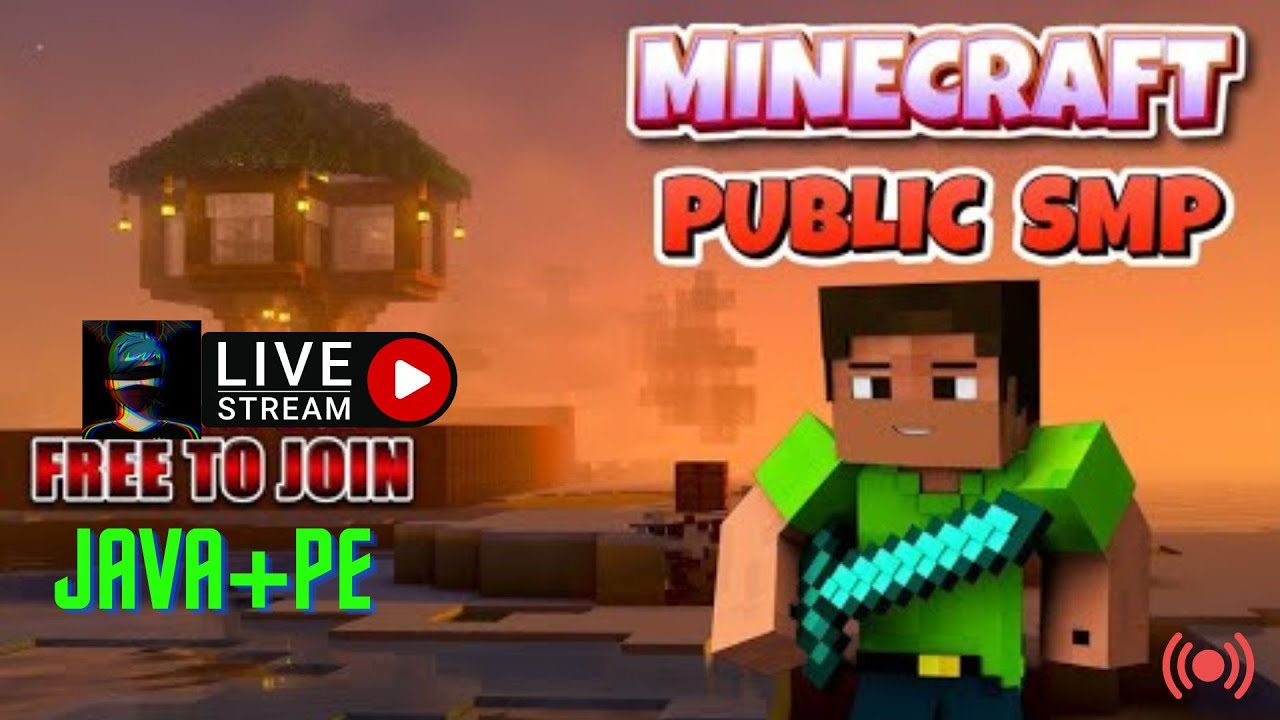 MINECRAFT LIVE STREAM | JOIN MY PUBLIC SMP JAVA / POCKET EDITION 24/7 ...