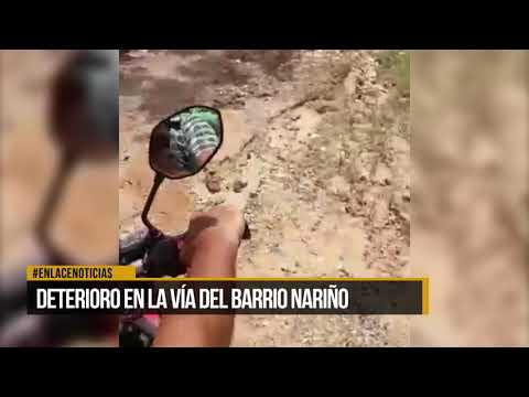 Deterioro en la vía del Barrio Nariño