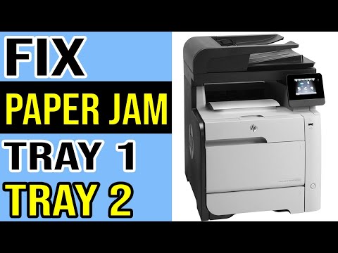 How to Fix Paper Jam in Tray 1 or Tray 2 in HP Color LaserJet Pro MFP M476nw Printer?