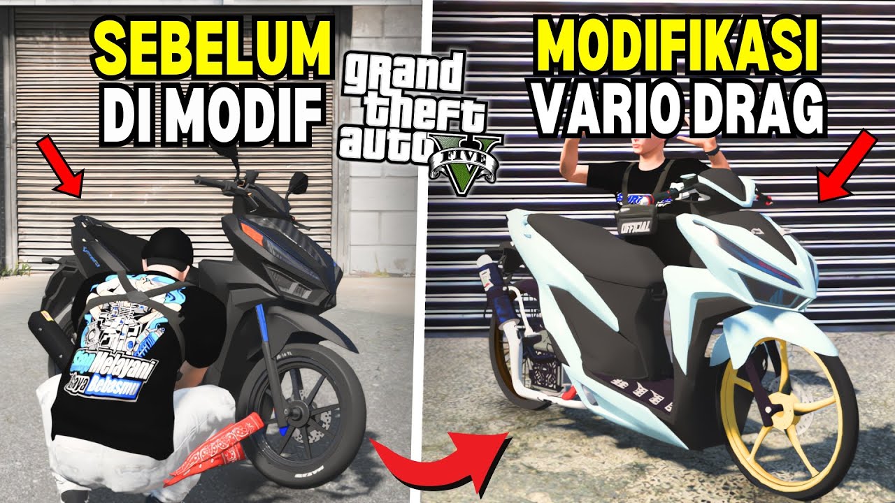 Aku Modifikasi Vario Drag Untuk Bantu Driver Gojek di GTA