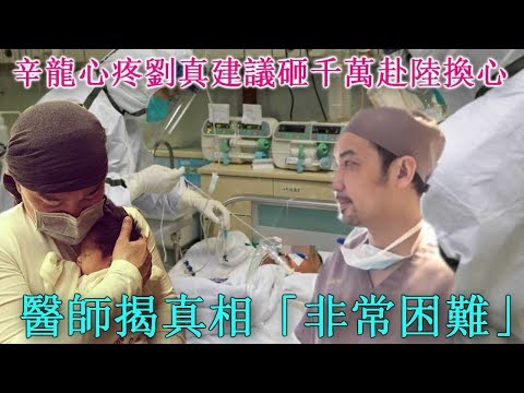 辛龍心疼劉真建議砸千萬赴陸換心，醫師揭真相「非常困難」親人決定轉到美國醫院換名醫希望較大，病危真相逼出世人眼淚