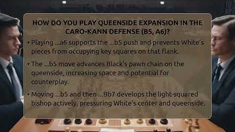 How Do You Play Queenside Expansion In The Caro-Kann Defense (b5, A6)? - The Chess Codex
