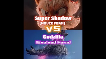 Movie Super Shadow Vs Evolved Godzilla #sonic3 #shorts #godzilla