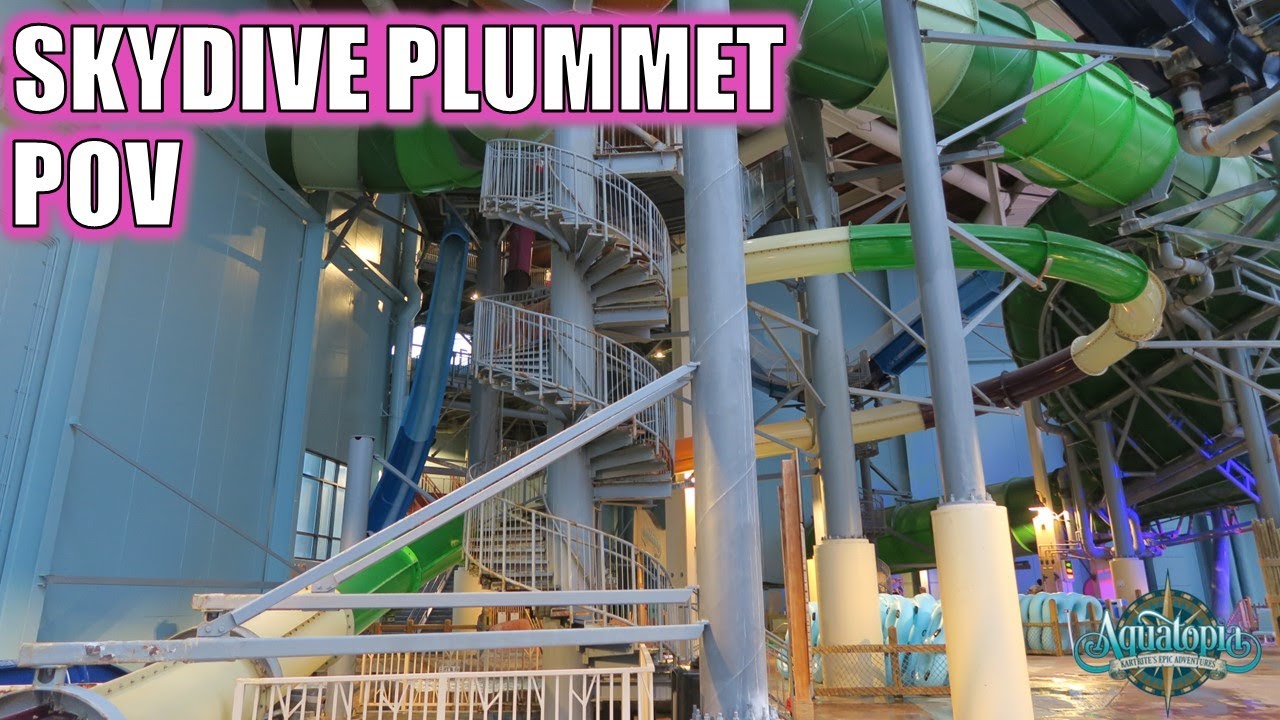 Skydive Plummet POV (4K 60FPS), Aquatopia Trapdoor Speed Slide Non
