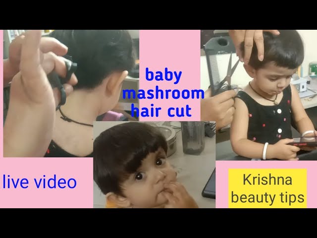 INDIAN Baby Girl's First Haircut like Parle-G Girl in JUST 5 MINUTES| How  to Cut Baby's Hair at home - YouTube