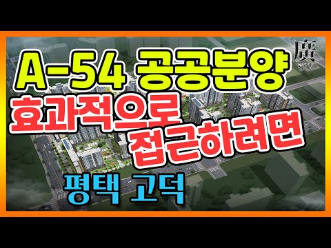 평택 고덕 A 54 블록 공공분양 효과적인 접근 방향 /입주자모집공고