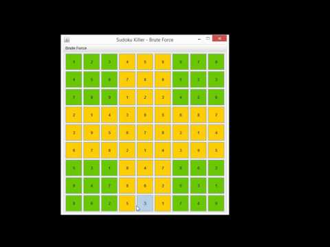 java sudoku solver with brute force algorithm en youtube