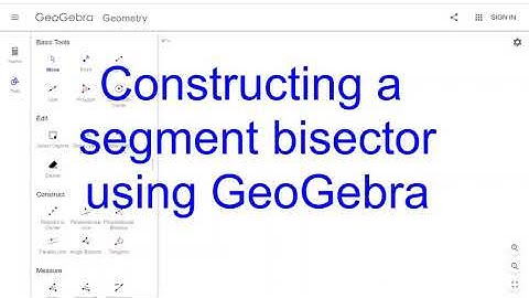 Constructing a segment bisector using GeoGebra