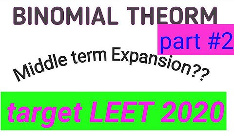 Find the MIDDLE term Expansion | BINOMIAL THEORM | part 2 by #lakshaysharma