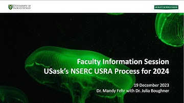Faculty Info Session NSERC USRA 2024
