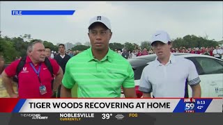 Tiger Woods recovering at home from car accident