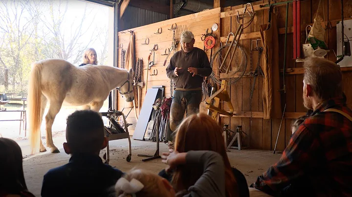 Guest teacher "farrier" Mike Conkle teaches the ki...