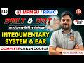 INTEGUMENTARY SYSTEM & EAR | Class- 18 | Anatomy & Physiology | DMLT & DRT #mpmsu #rpmc