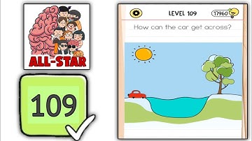 Brain test all star level 109 how can the car get across