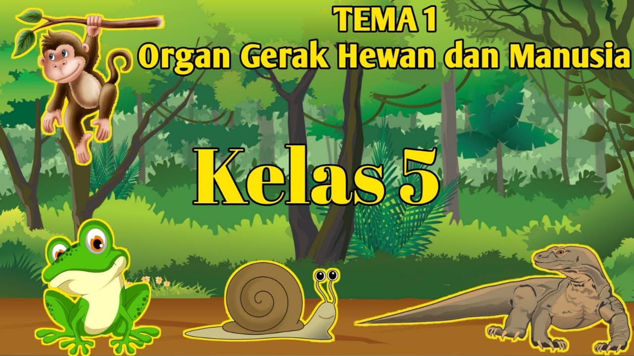 KELAS 5 TEMATIK TEMA 1  SUBTEMA 1 ORGAN GERAK HEWAN  