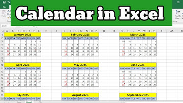Ms Excel me calender kaise banaye | How to Create a Calendar in Excel: Step-by-Step Guide