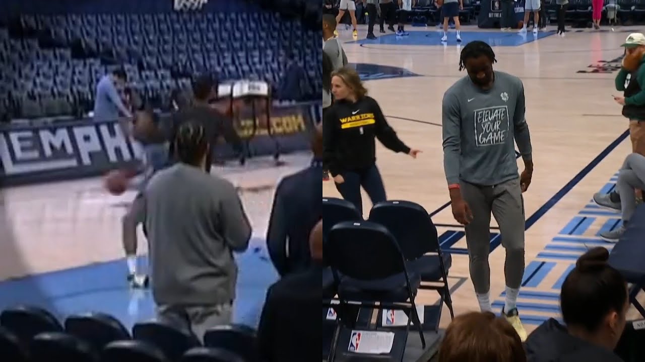 Jonathan Kuminga ankle injury in pregame warmups before game vs Grizzlies