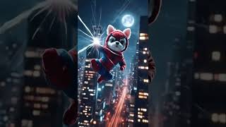 Spider Pup #spiderman #marveldog #Shorts #animalhero #cinematicshorts #cutedog #anomali #cartoon