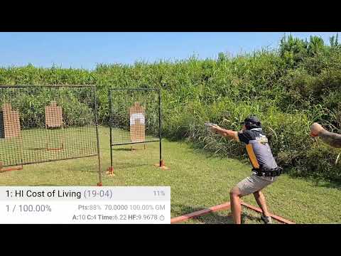 USPSA classifier 19-04 HI Cost of Living | 106.4151% Production GM | Tanfoglio Limited Pro