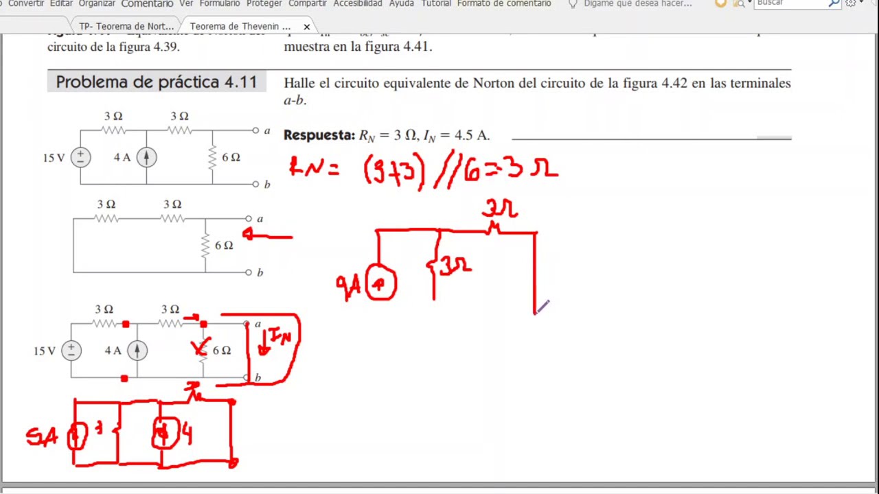 Teorema de Norton- Ejercicio resuelto - YouTube