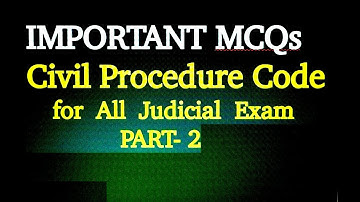 MCQ on Civil Procedure Code for Prelims Exam